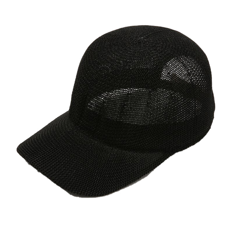 Straw Baseball Cap with Strap and Buckle Adjustment