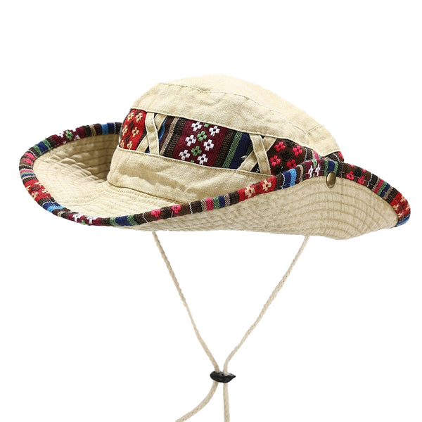 Wide Brim Cotton Bucket Hat