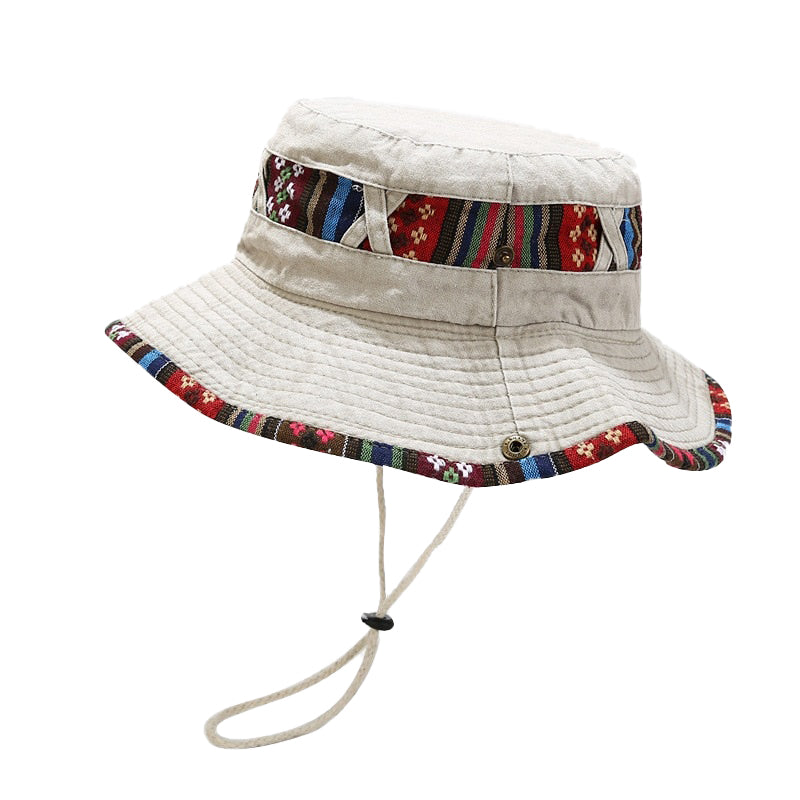 Wide Brim Cotton Bucket Hat