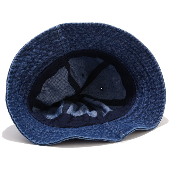 Denim Bucket Hat with Dome Top