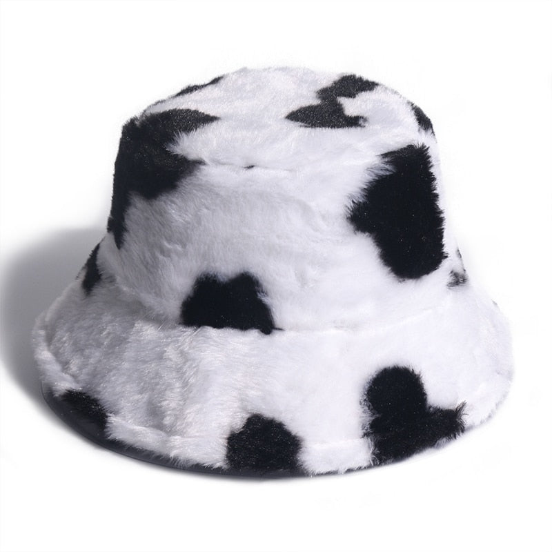 Faux Fur Multi Colour and Pattern Bucket Hat