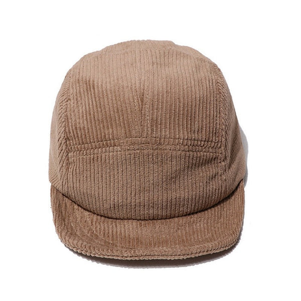 Vintage Corduroy 5 Panel Short Peak Cap