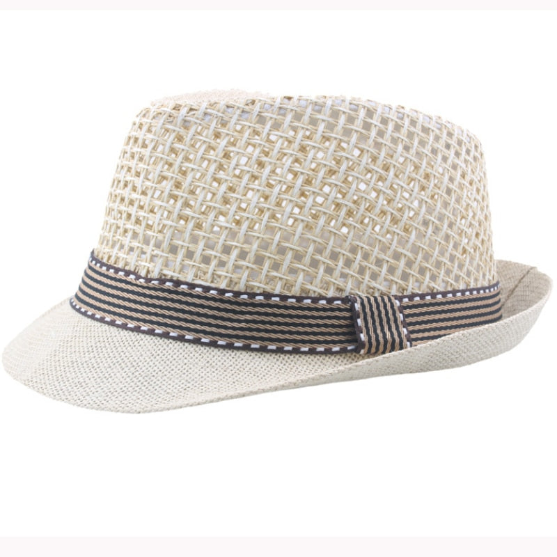 Straw Summer Trilby Hat