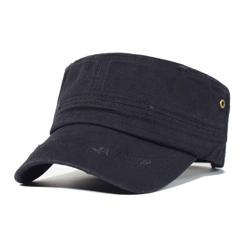 Washed Cotton Flat Top Cap