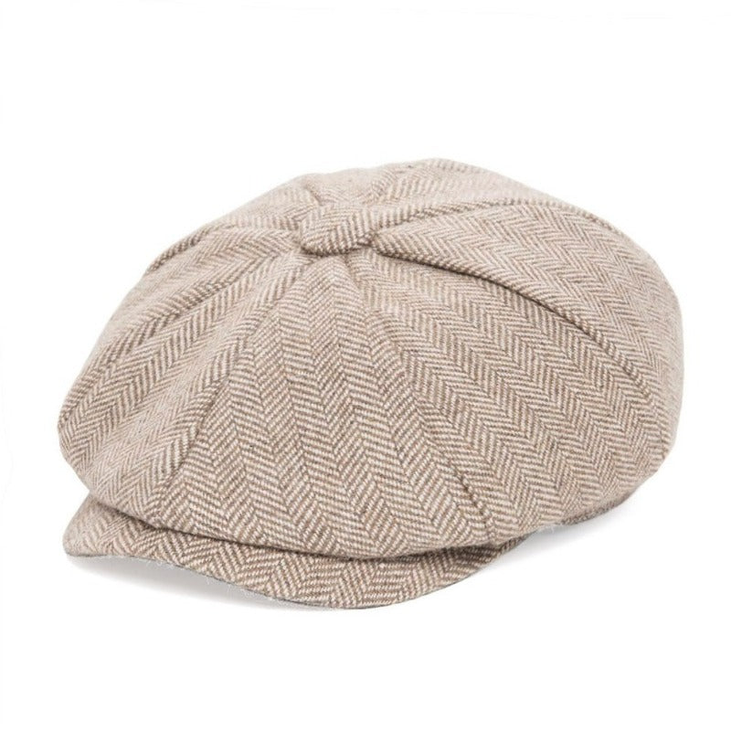 Children's Herringbone Applejack Cap