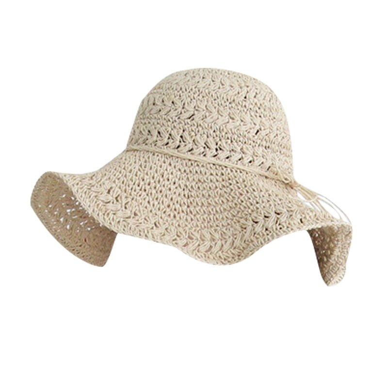 Woven Straw Wide Brim Sun Hat