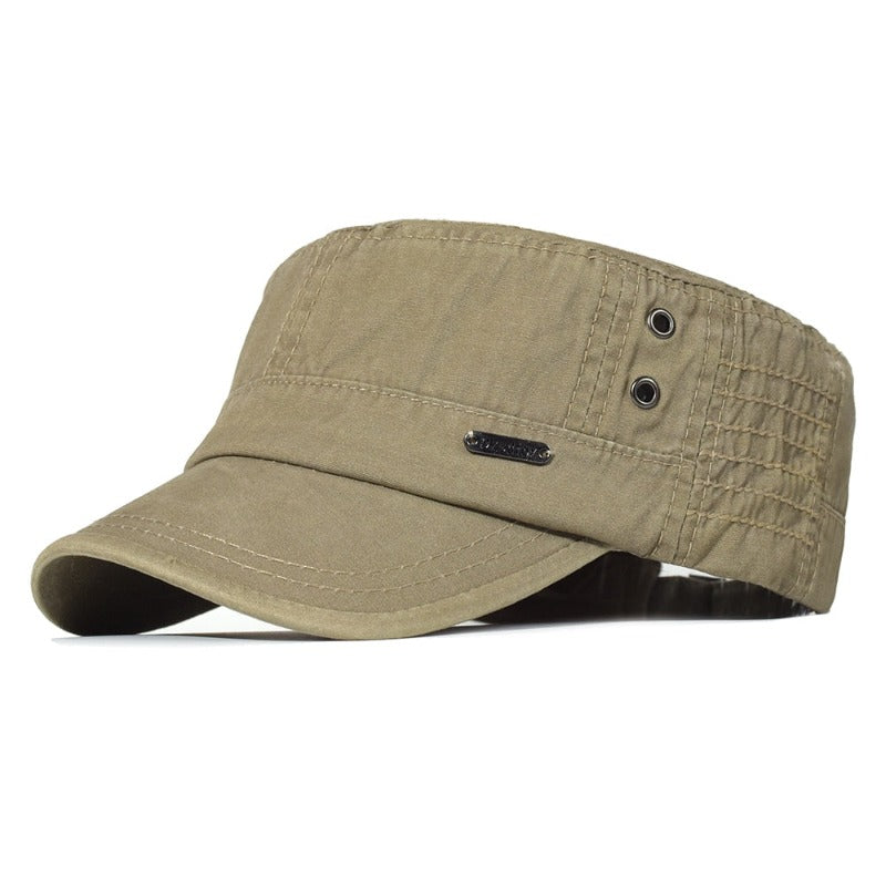 Washed Cotton Flat Top Cap