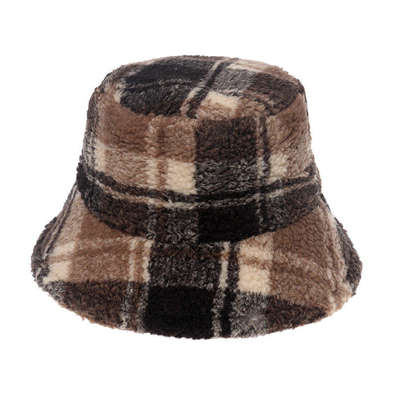 Faux Fur Multi Colour and Pattern Bucket Hat