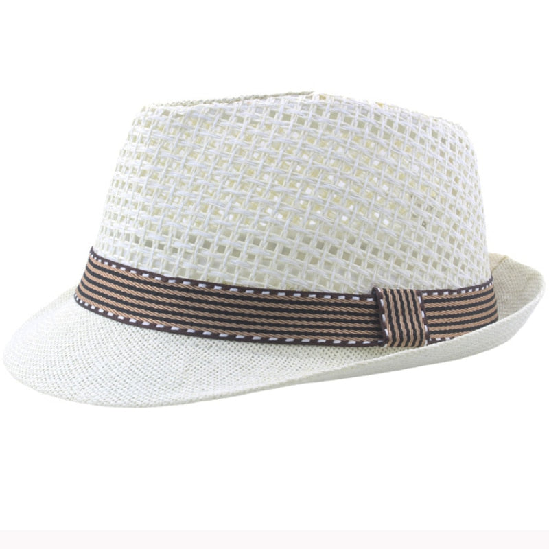 Straw Summer Trilby Hat