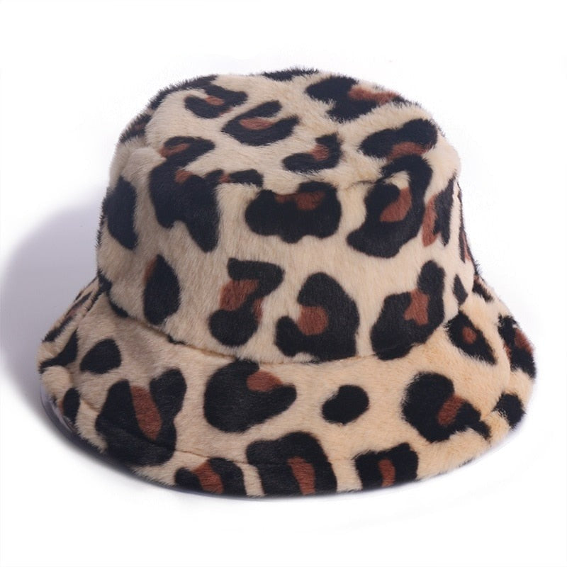 Faux Fur Multi Colour and Pattern Bucket Hat