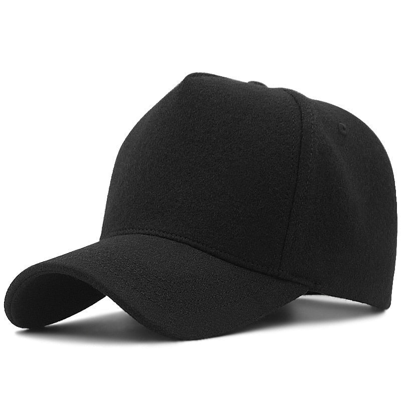 5 Panel High Top Wool Baseball Cap