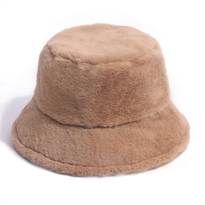 Faux Fur Multi Colour and Pattern Bucket Hat