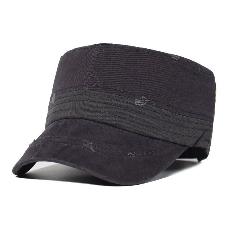 Washed Cotton Flat Top Cap