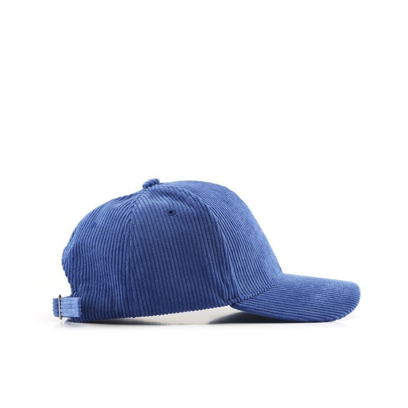 Corduroy Baseball Cap with Loose Strap