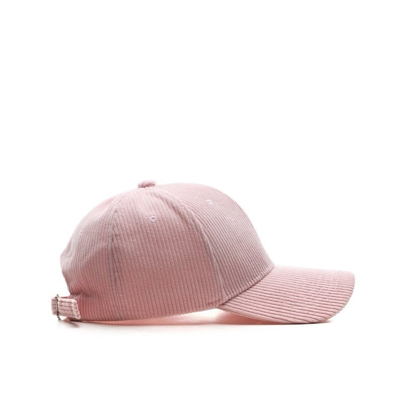 Corduroy Baseball Cap with Loose Strap