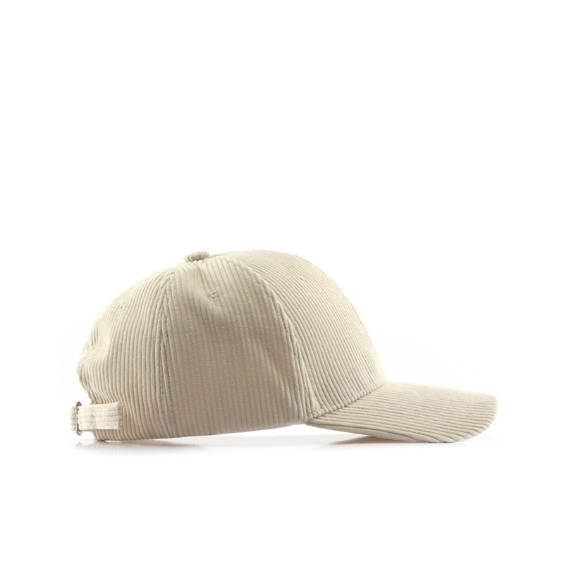 Corduroy Baseball Cap with Loose Strap