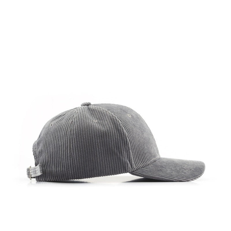 Corduroy Baseball Cap with Loose Strap