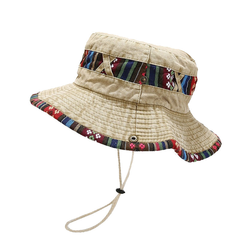 Wide Brim Cotton Bucket Hat