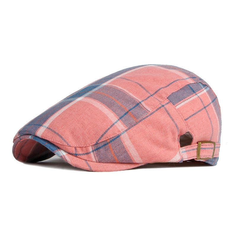 Light Plaid Driver's Cap