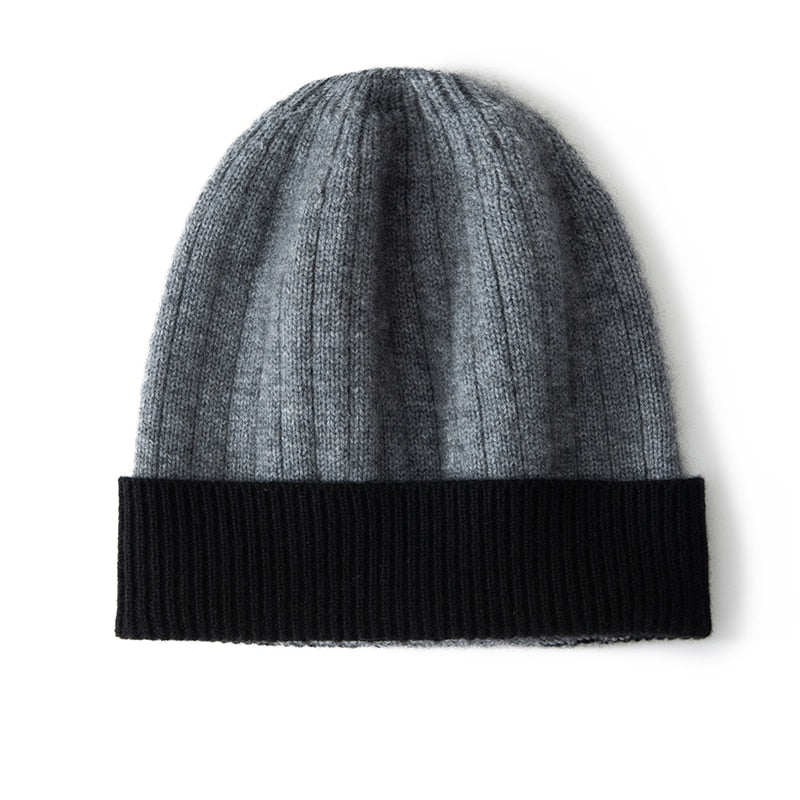 Cashmere Cuffed Beanie Cap