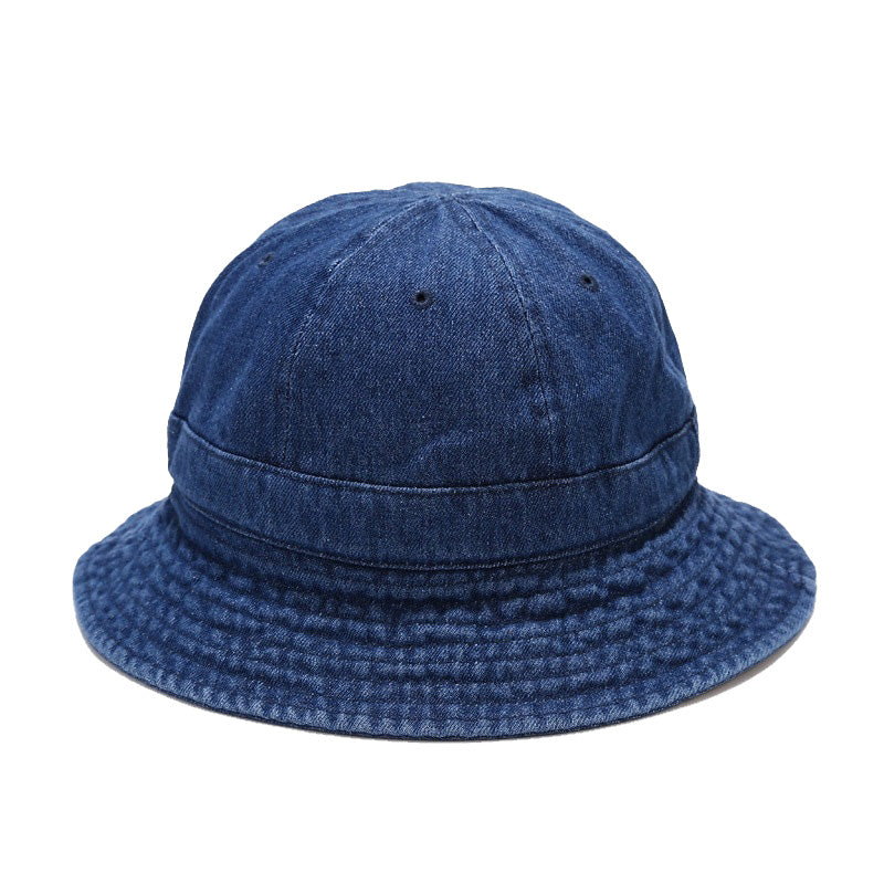 Denim Bucket Hat with Dome Top