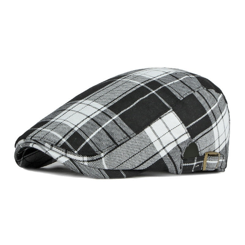 Light Plaid Driver's Cap