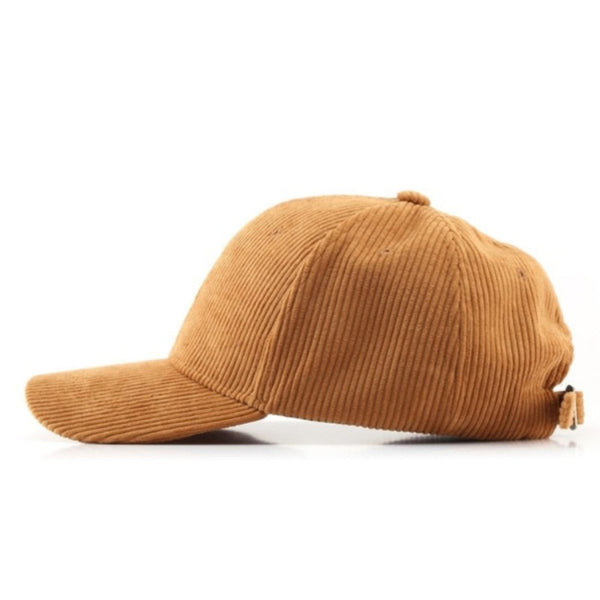 Corduroy Baseball Cap with Loose Strap