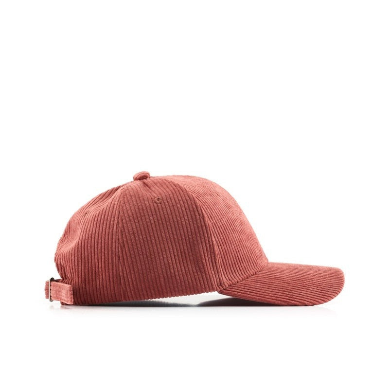 Corduroy Baseball Cap with Loose Strap