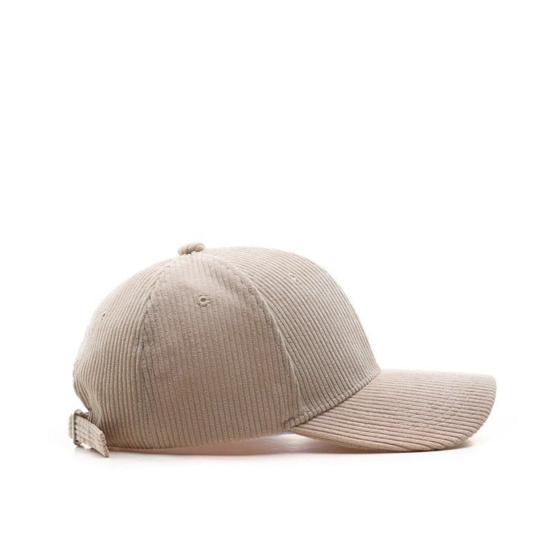 Corduroy Baseball Cap with Loose Strap