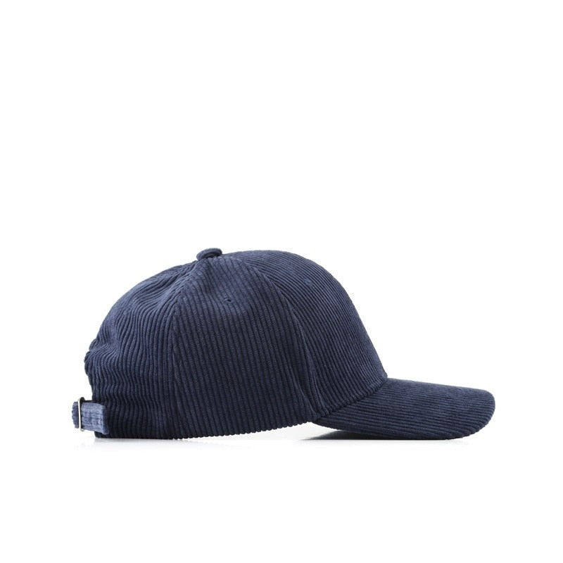 Corduroy Baseball Cap with Loose Strap