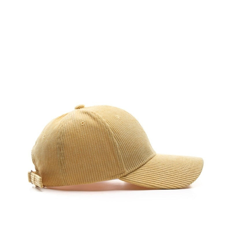 Corduroy Baseball Cap with Loose Strap