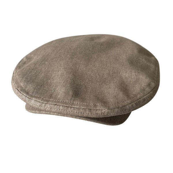 Linen Ascot Flat Cap